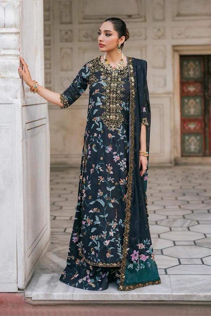 Iznic Unstitch Embroidered Lawn