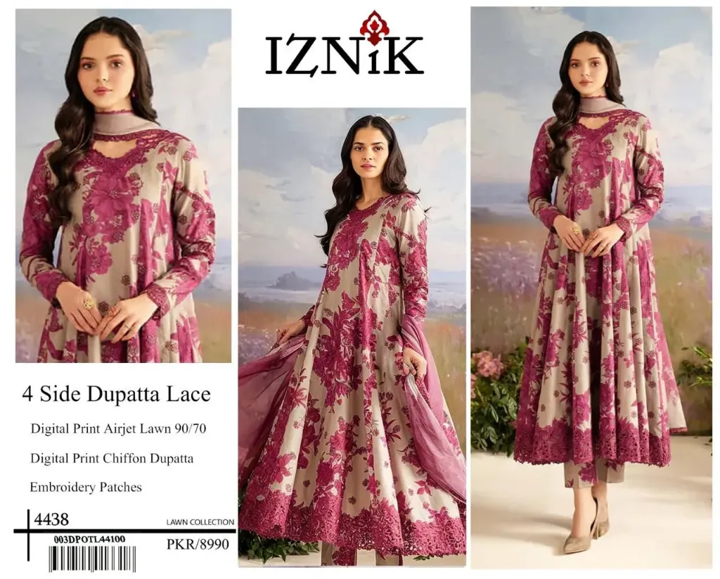 IZNIK printed Lawn