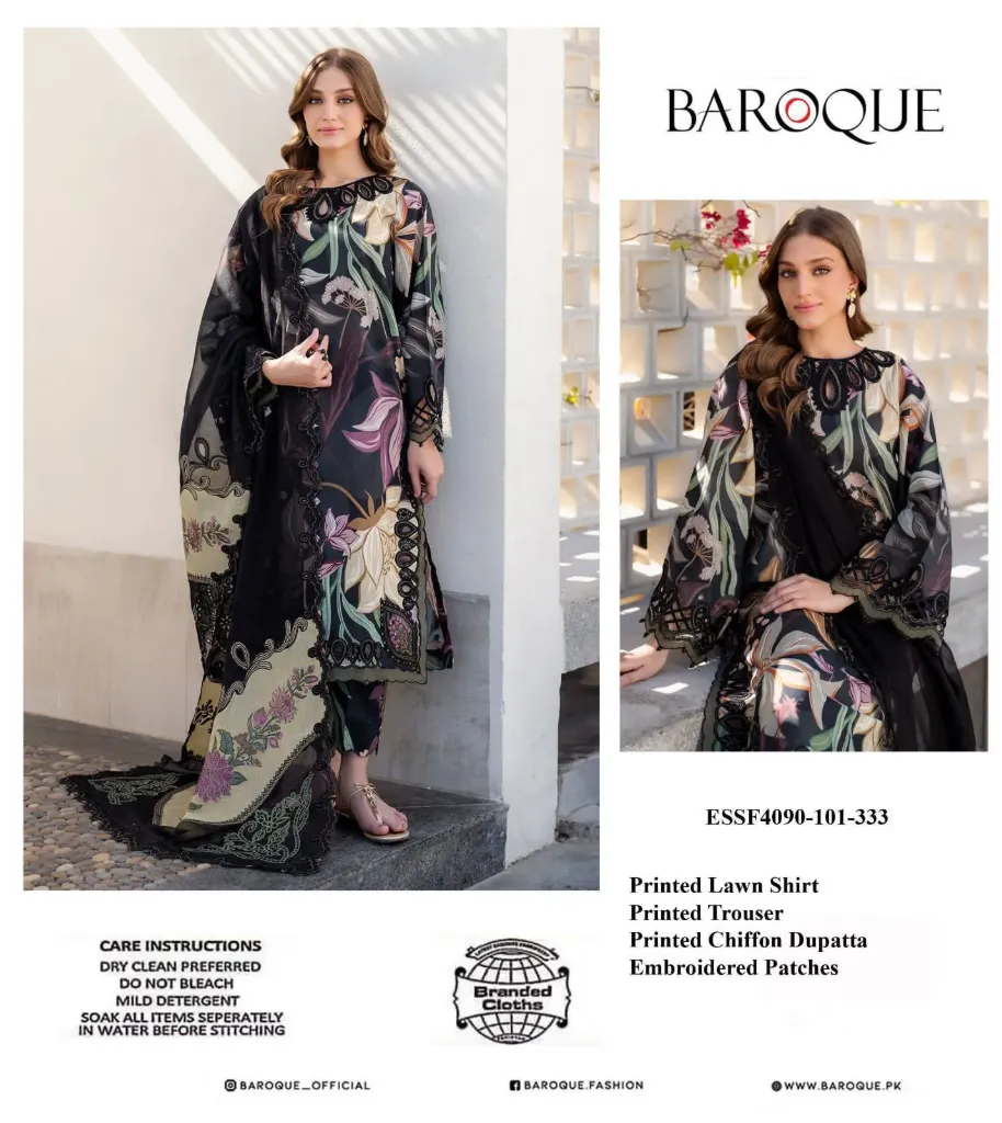 BAROQUE Unstitched Dress