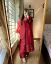 MAHNOOR SILK 3pc with FARSHI SHALWAR